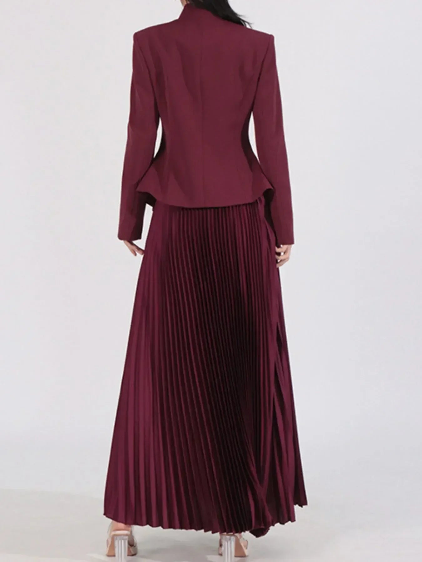 Livia Button-Up Pleated Set - Naarks