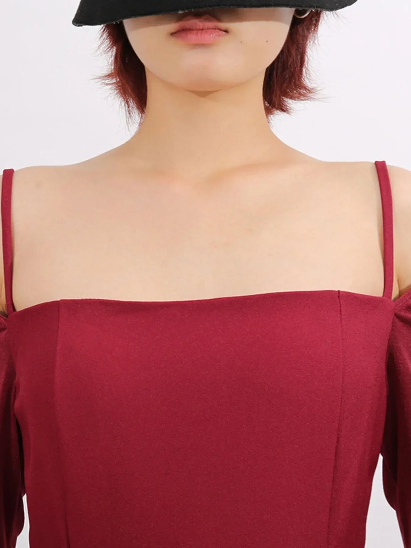 Zina Ruched Spaghetti Strap Dress - Naarks