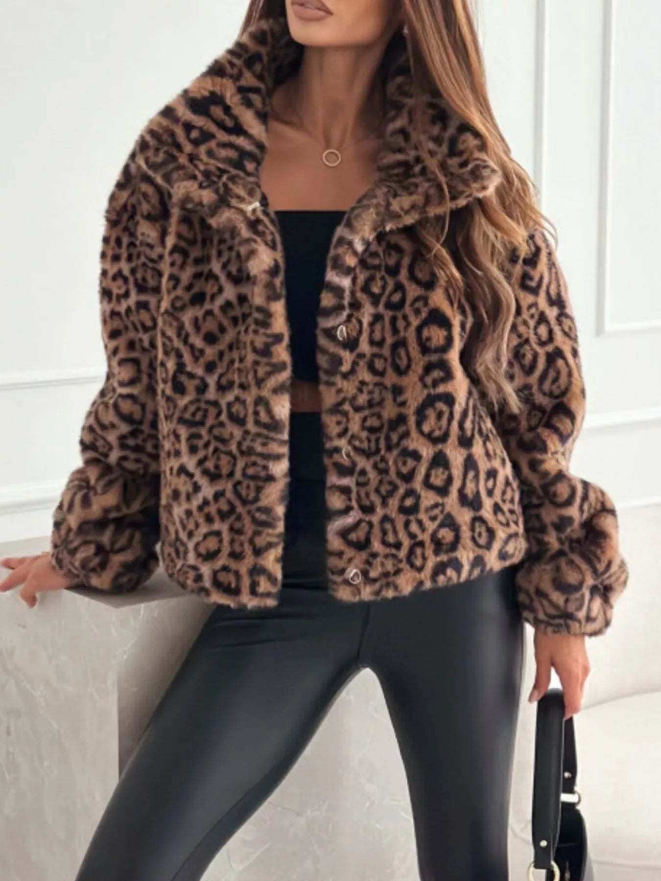 Saphira Leopard Cropped Jacket - Naarks