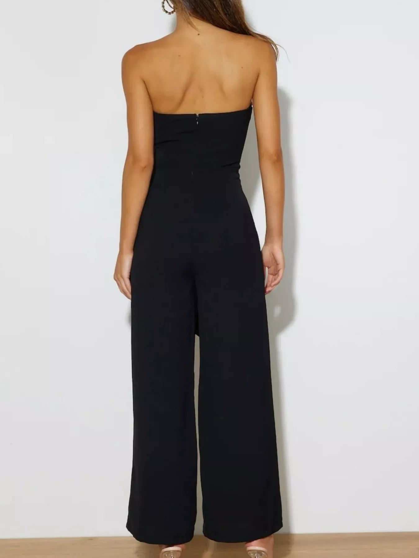 Selara Contrast Tube Wide-Leg Jumpsuit - Naarks