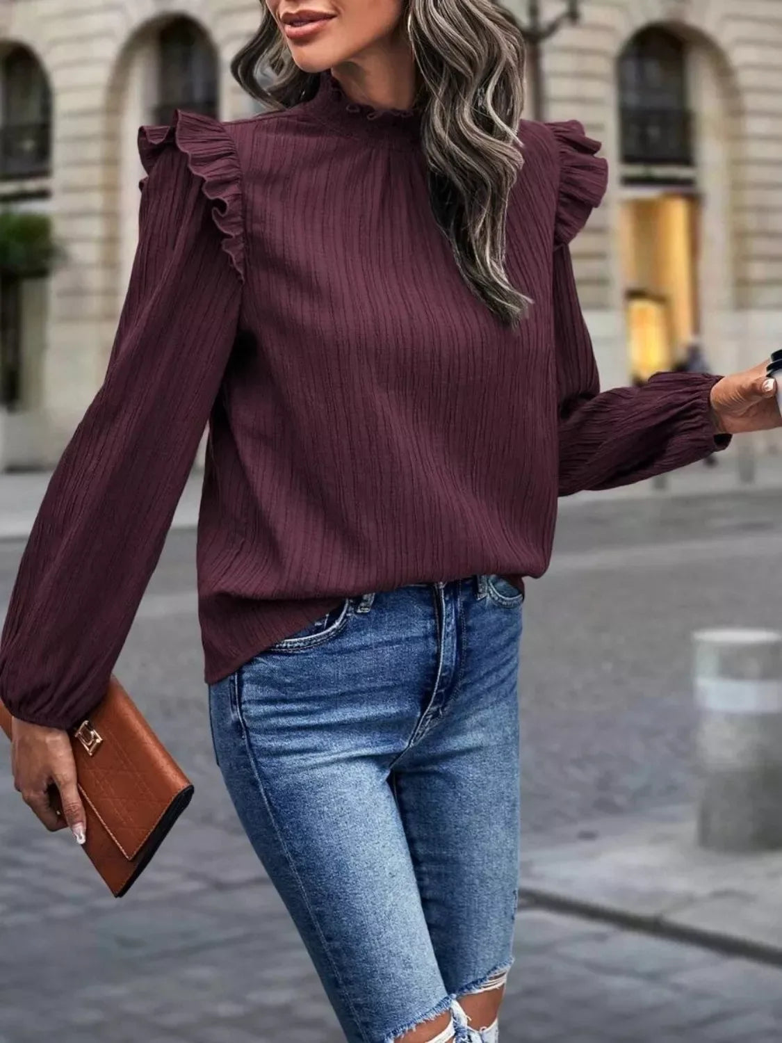 Vesper Ruffle-Trim Blouse - Naarks