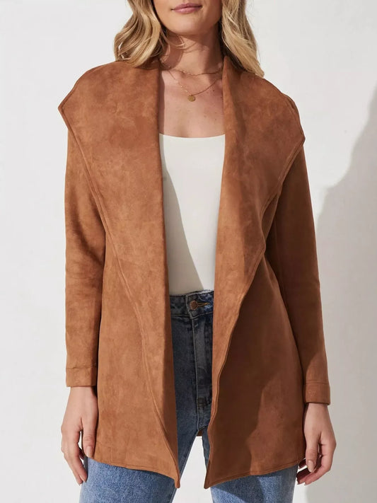 Aurelia Suede Tie-Waist Jacket - Naarks
