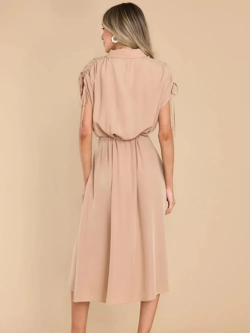 Elara Cinched Midi Dress - Naarks