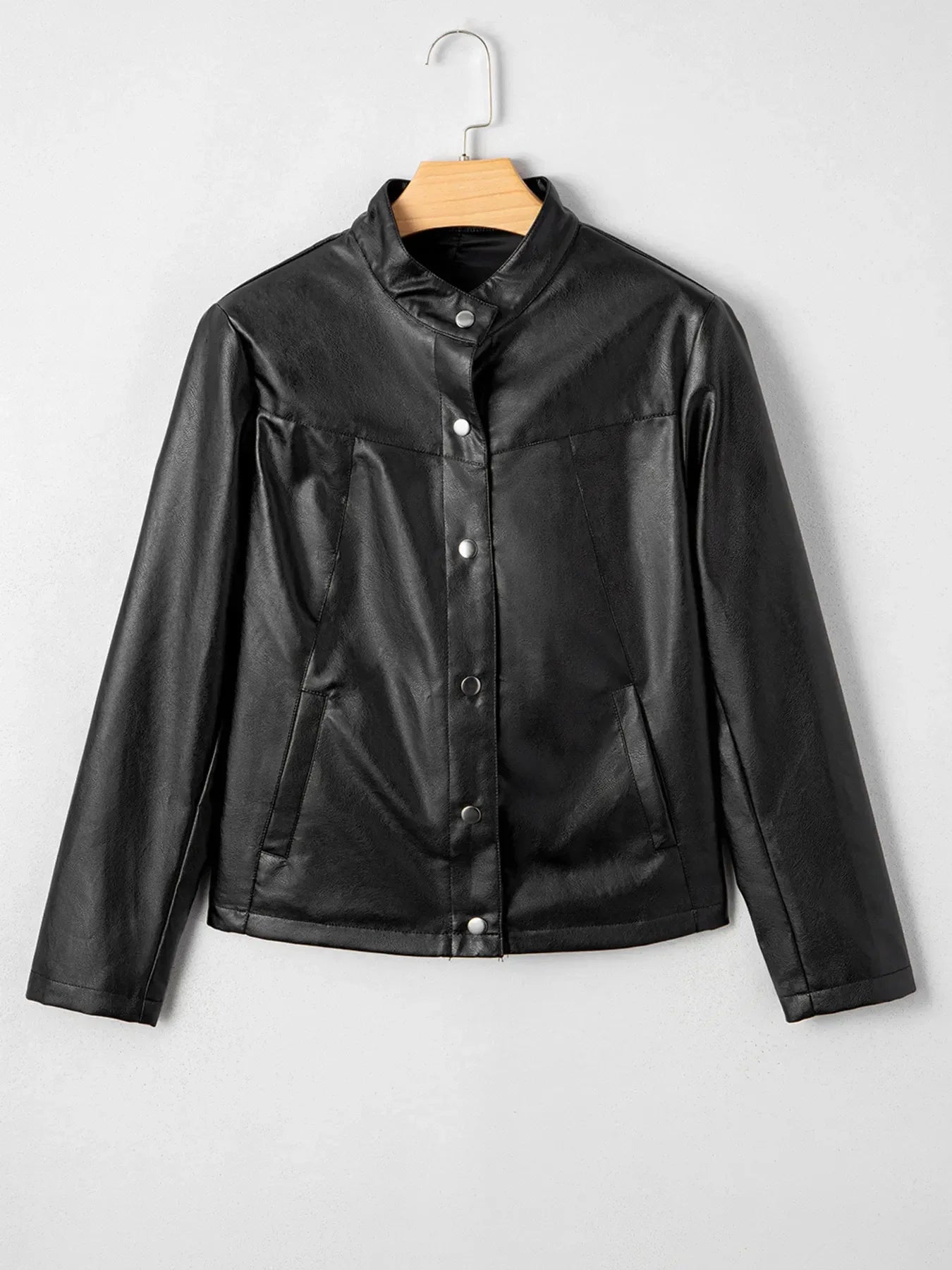 Zara Faux Leather Boxy Jacket - Naarks